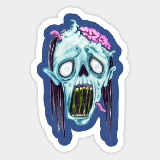 Halloween  Scary Zombie Face Sticker